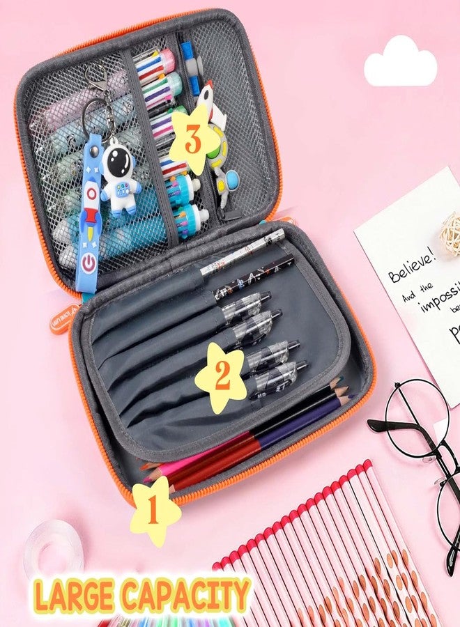 PARTEET Space 3D Pencil Pouch School Stationery Supply with Large Capacity Compartment I Pen Storage Bag I Student School Supplies I Office Stationery Supplies (Silver Space) - Image 4